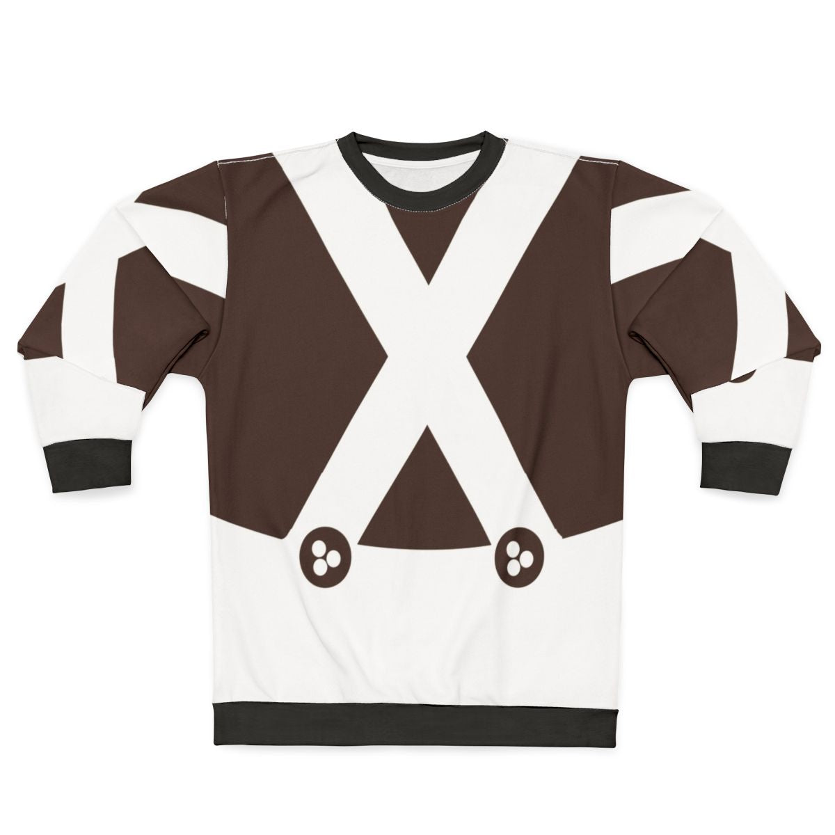 Oompa Loompa themed sweatshirt with retro graphic design