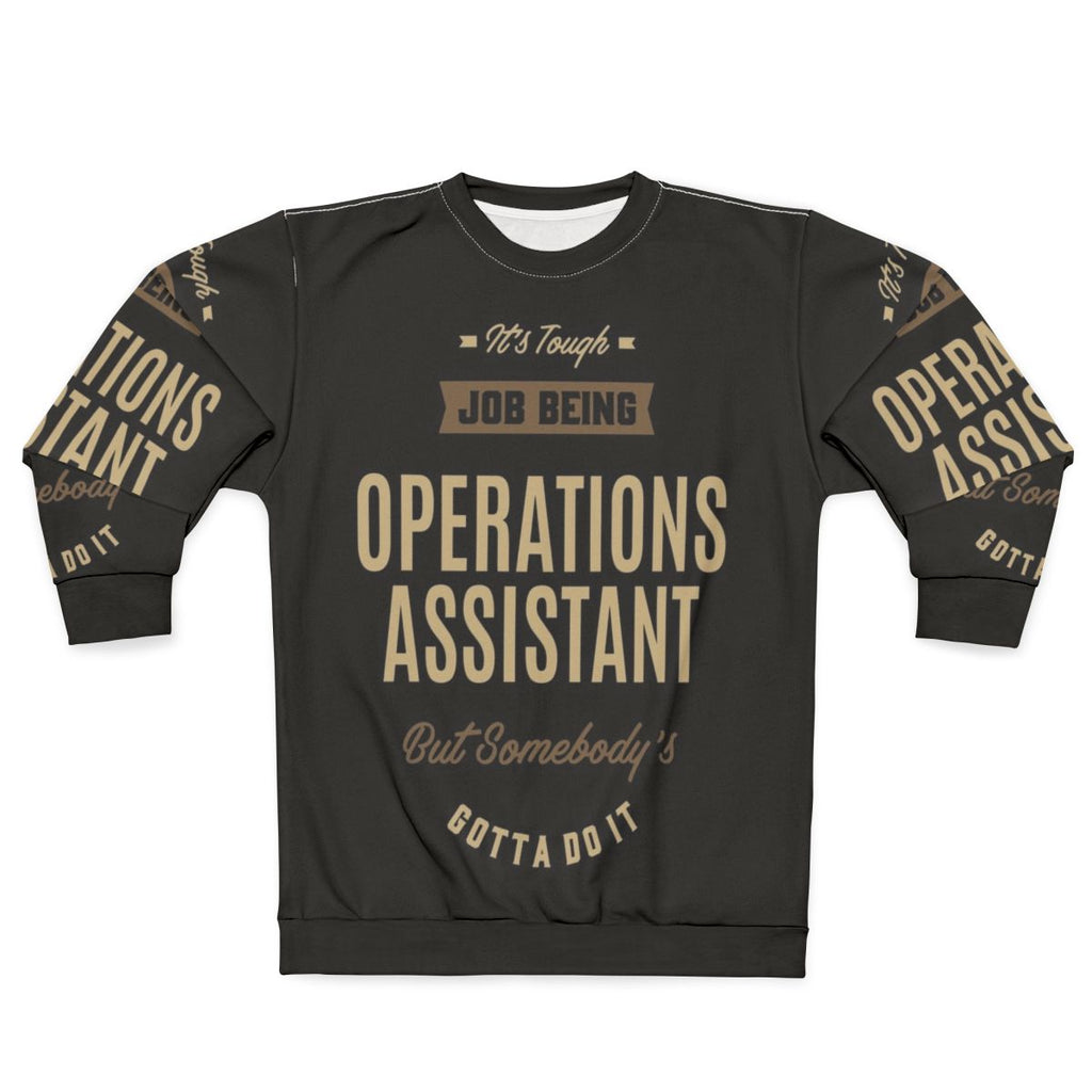 Operations Assistant Sweatshirt with Typography Design