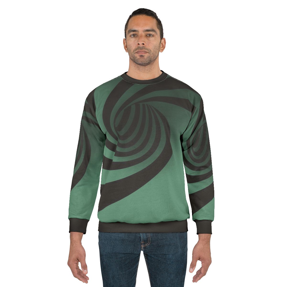 Optical Swirl Sweatshirt - Mesmerizing Geometric Illusion Apparel