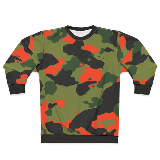 Orange and Green Camouflage Sweatshirt