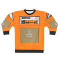 Orange amplifier sweatshirt with a vintage, retro design