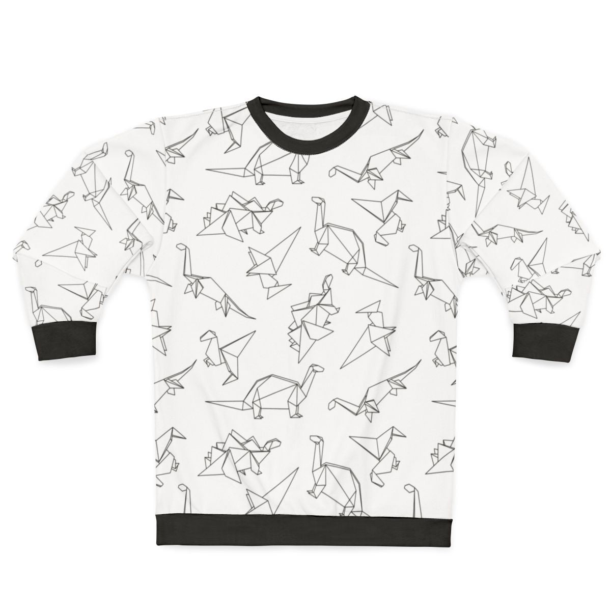 Geometric dinosaur origami sweatshirt