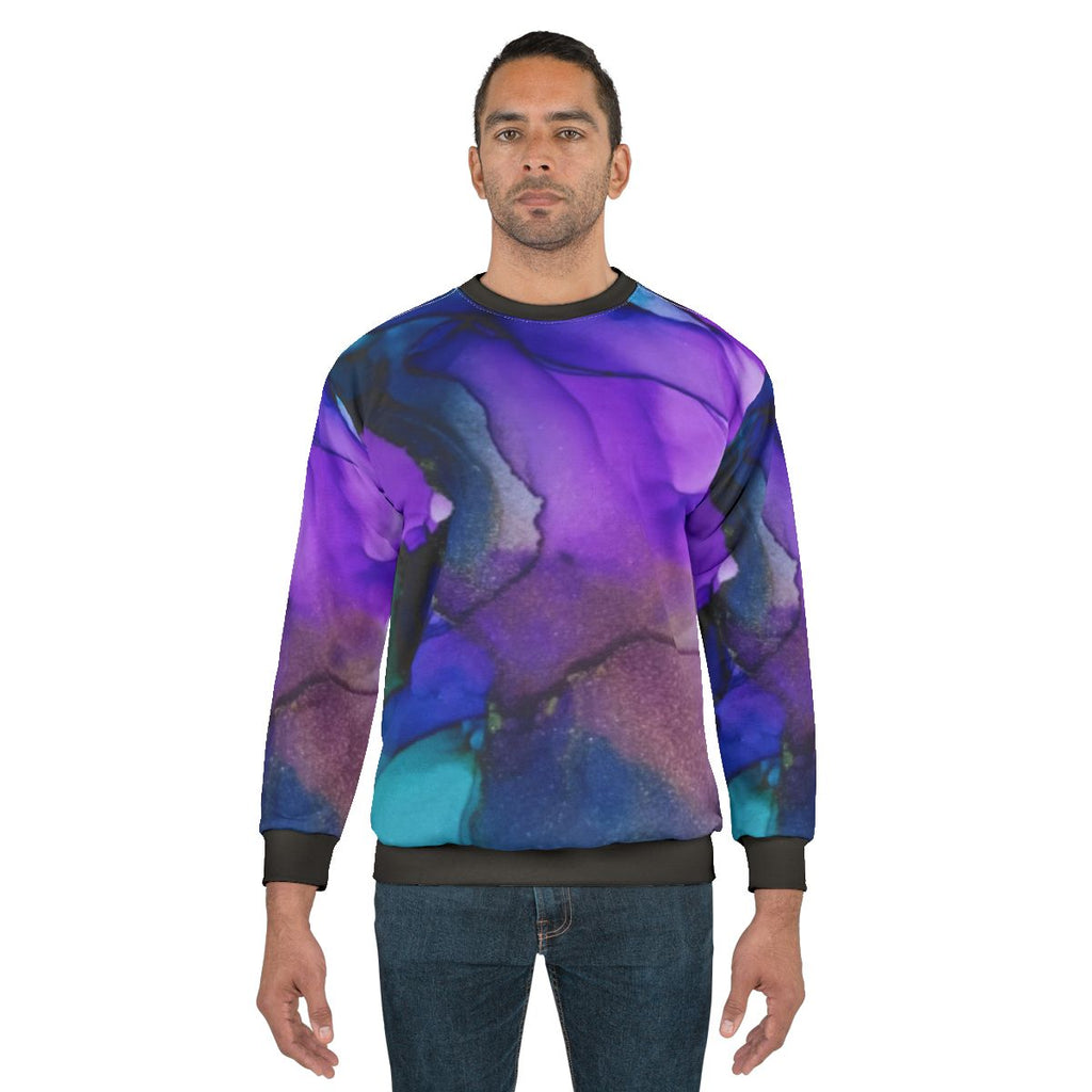 Orspell fluid art abstract colorful sweatshirt