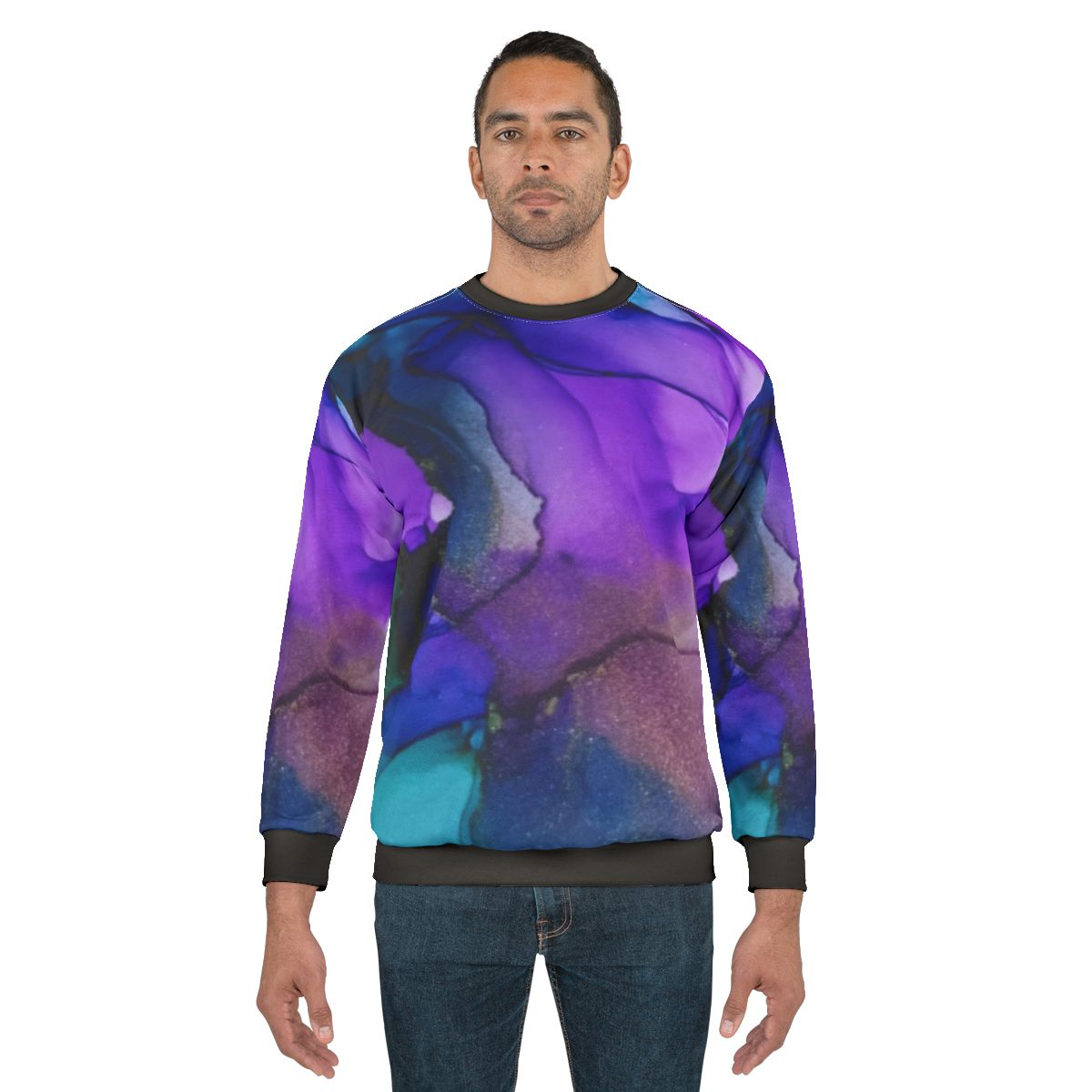 Orspell fluid art abstract colorful sweatshirt