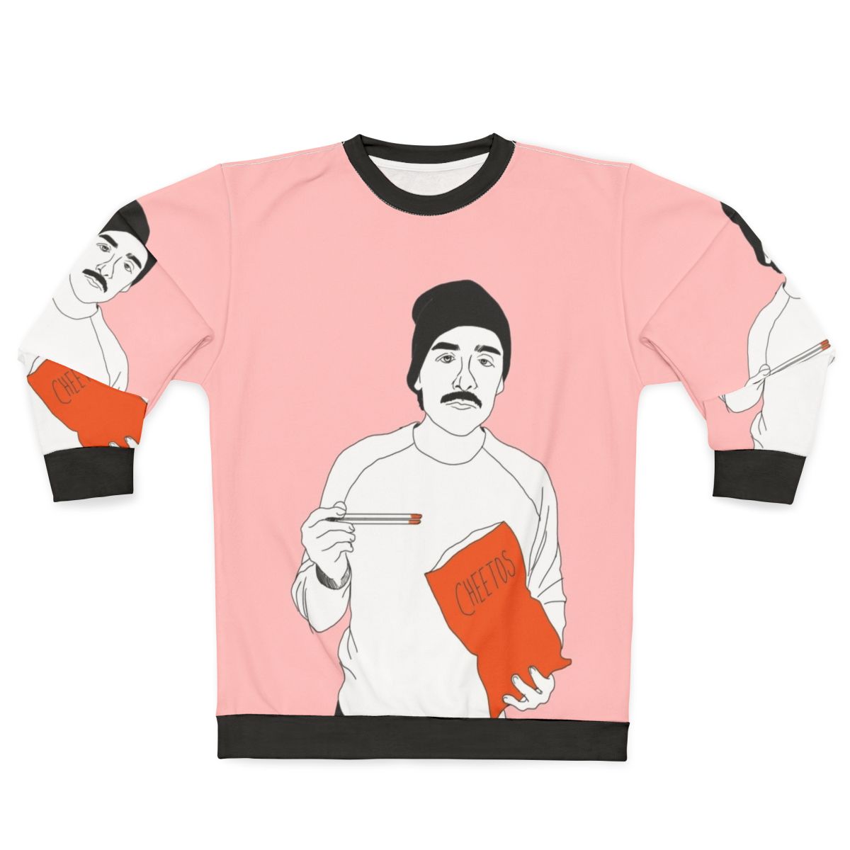 Sweatshirt featuring Oscar Isaac eating Cheetos with chopsticks
