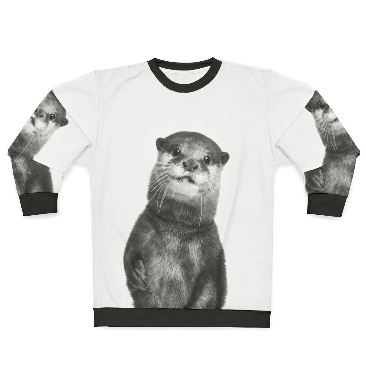Otter sweatshirt with a cute animal portrait design