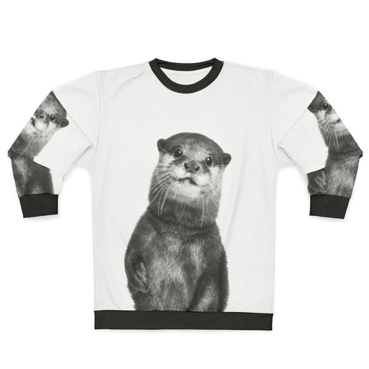 Otter sweatshirt with a cute animal portrait design