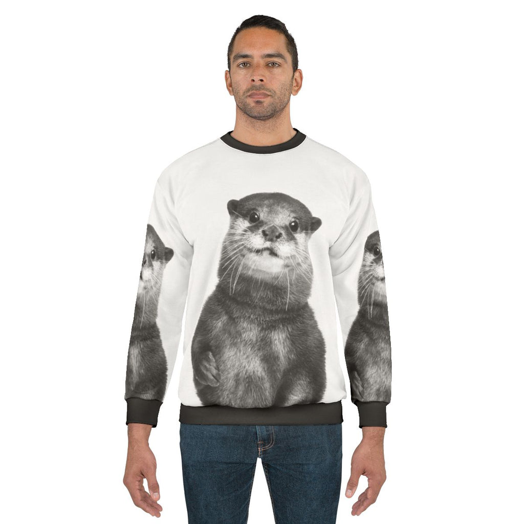 Otter sweatshirt with a cute animal portrait design