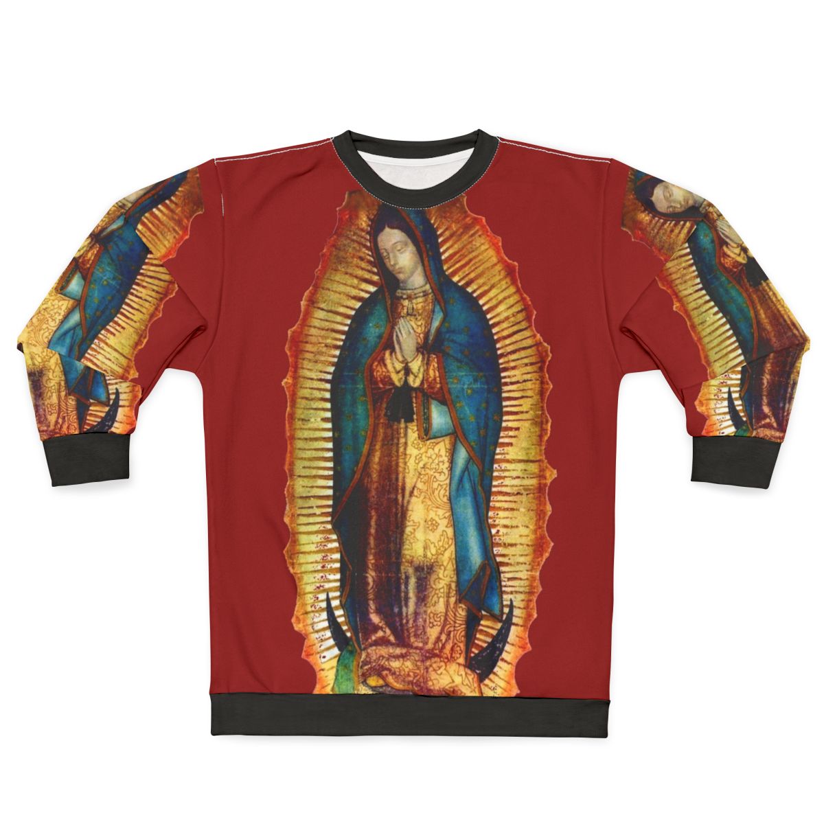 Blessed Virgin Mary Tilma Replica Sweatshirt - Our Lady of Guadalupe