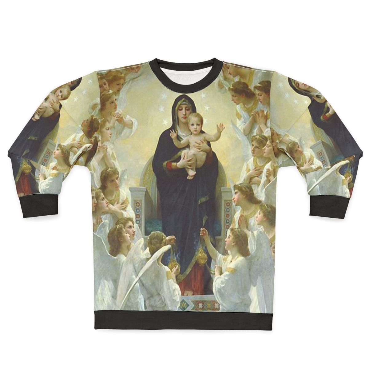 Our Lady Virgin Mary and Angels Religious Sweatshirt