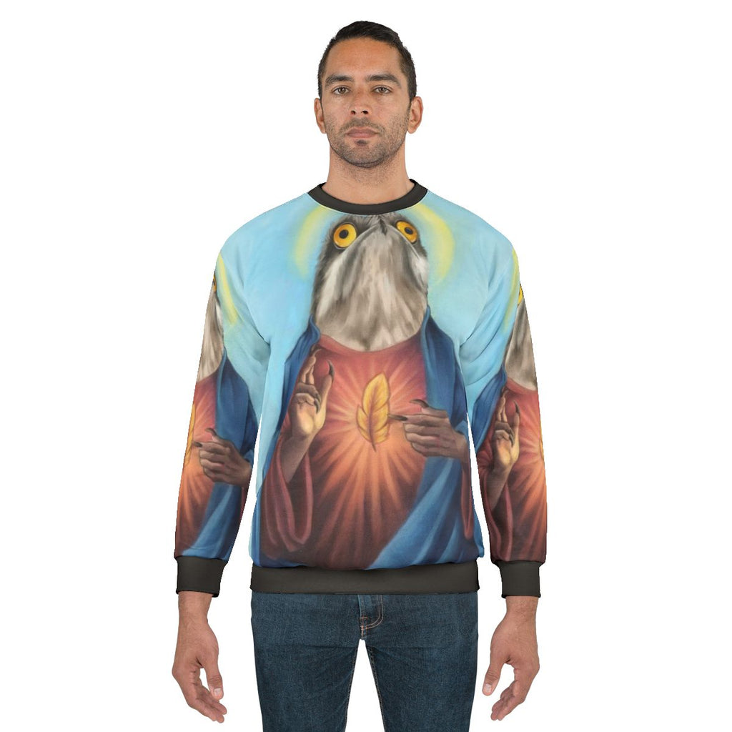 Potoo Bird Sweatshirt featuring unique bird art design