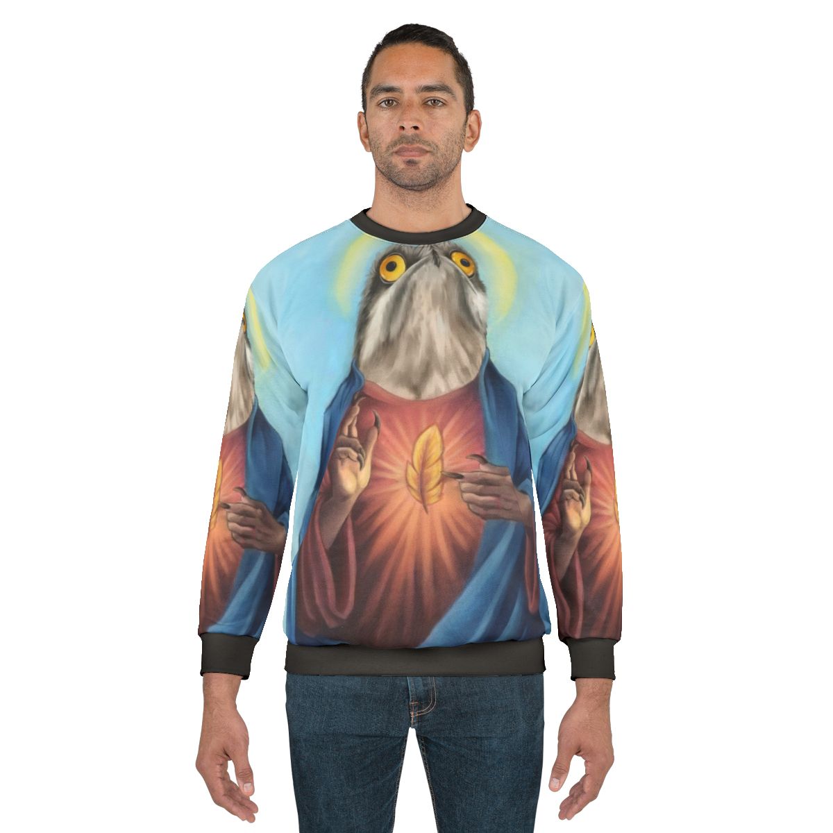 Potoo Bird Sweatshirt featuring unique bird art design