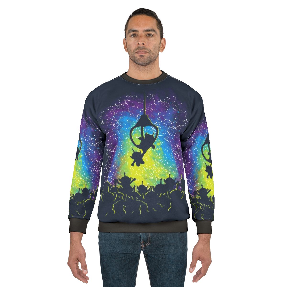 Master Sweatshirt with vibrant space and alien design