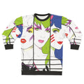 80s-style sweatshirt featuring a retro graphic of Jem and the Holograms