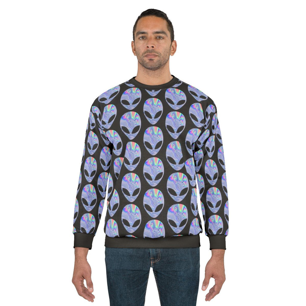 Cosmic out of this world sweatshirt with galaxy and astral print