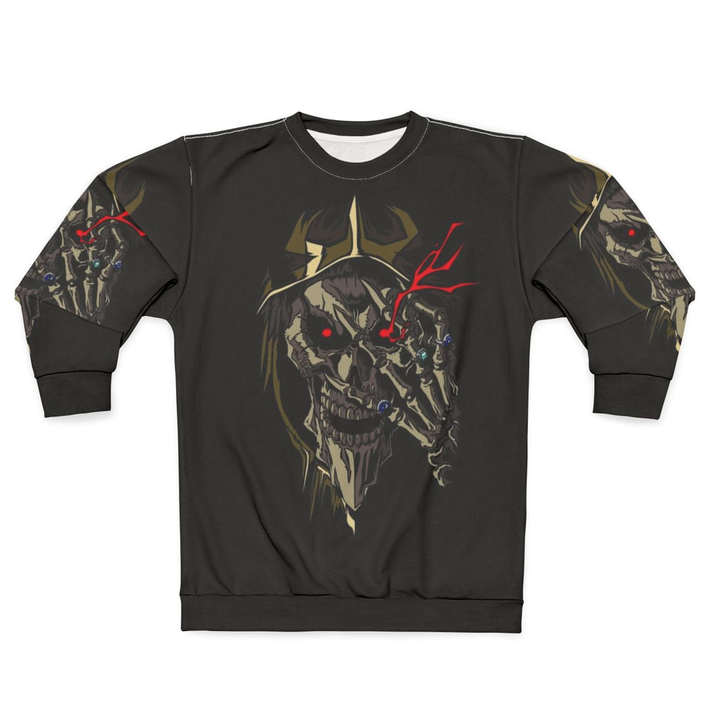 Overlord anime inspired sorcerer king sweatshirt with skull design