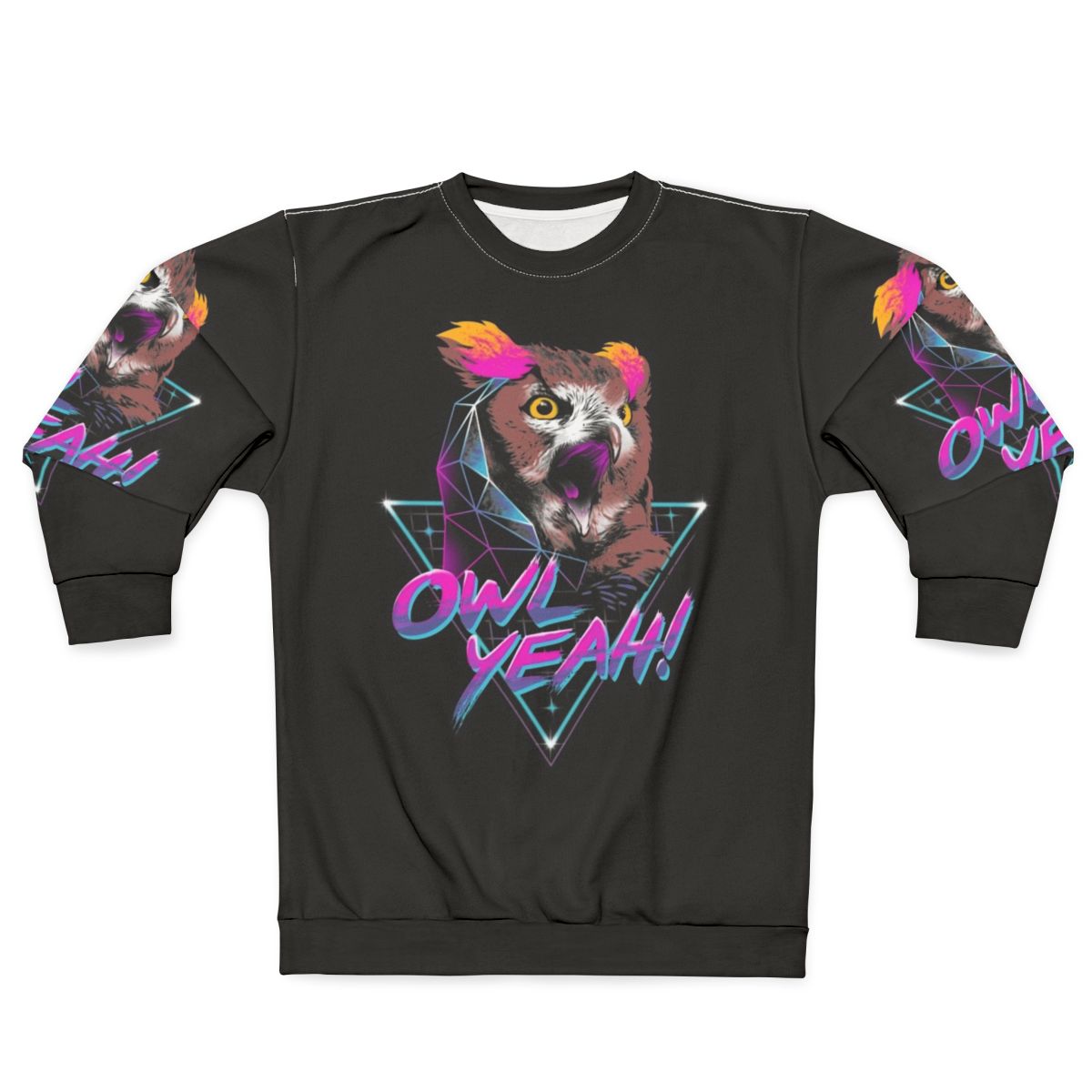 Owl Yeah Sweatshirt - Neon Nocturnal Animal Apparel