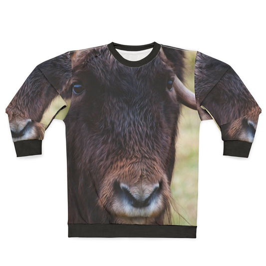 Legendary Ox Wildlife Animals Horns Musk Winter Sweatshirt
