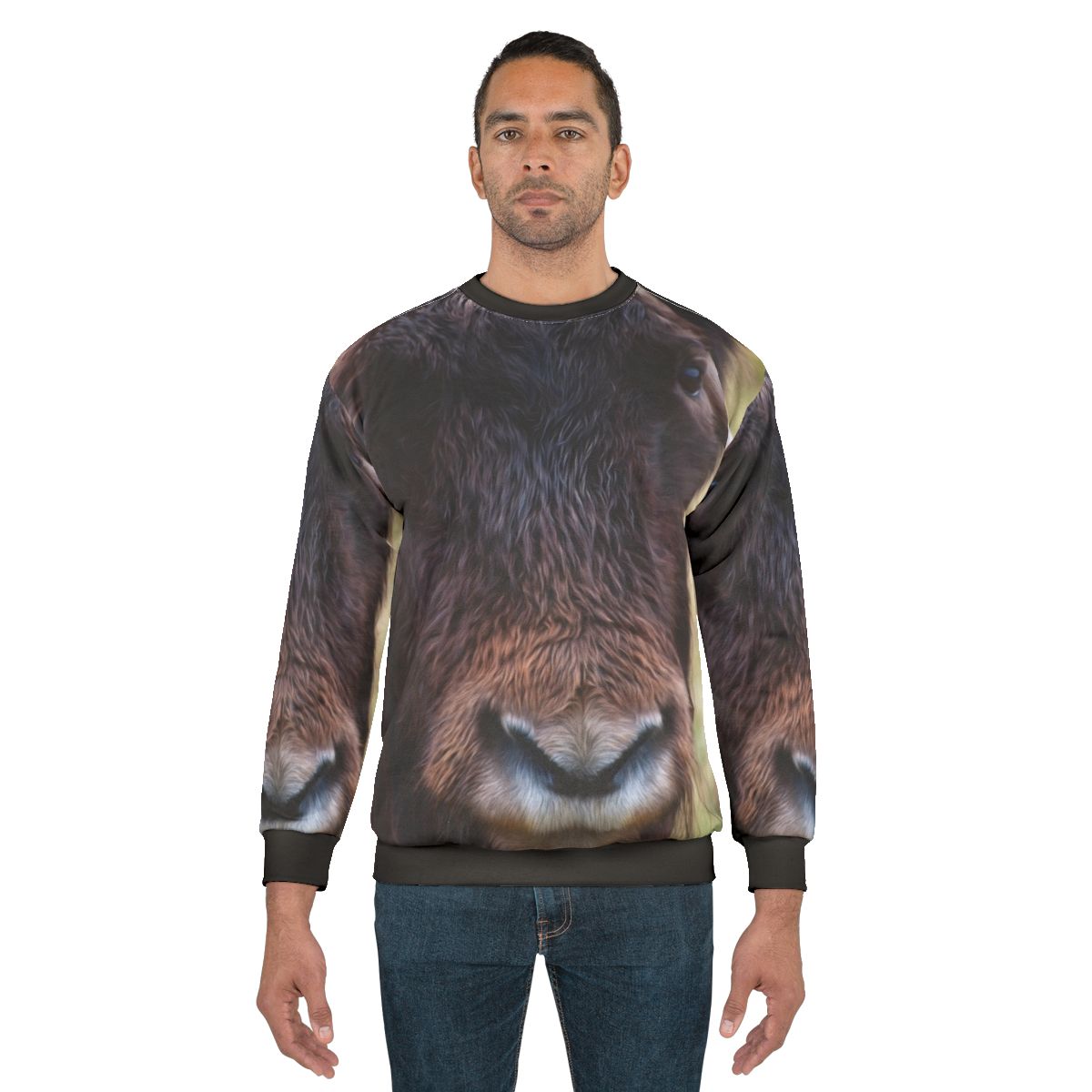 Legendary Ox Wildlife Animals Horns Musk Winter Sweatshirt