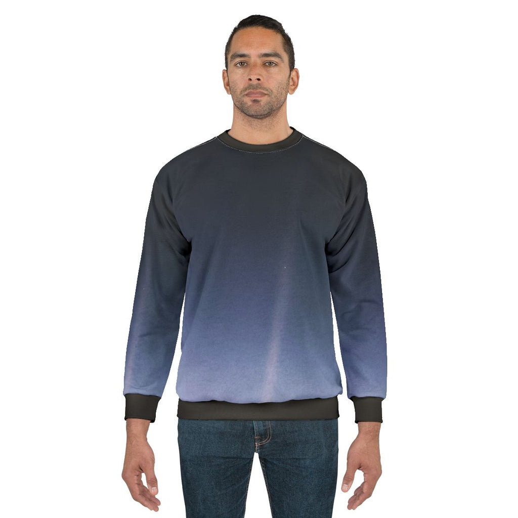 Pale Blue Dot Voyager 1 Sweatshirt featuring scientific infographics