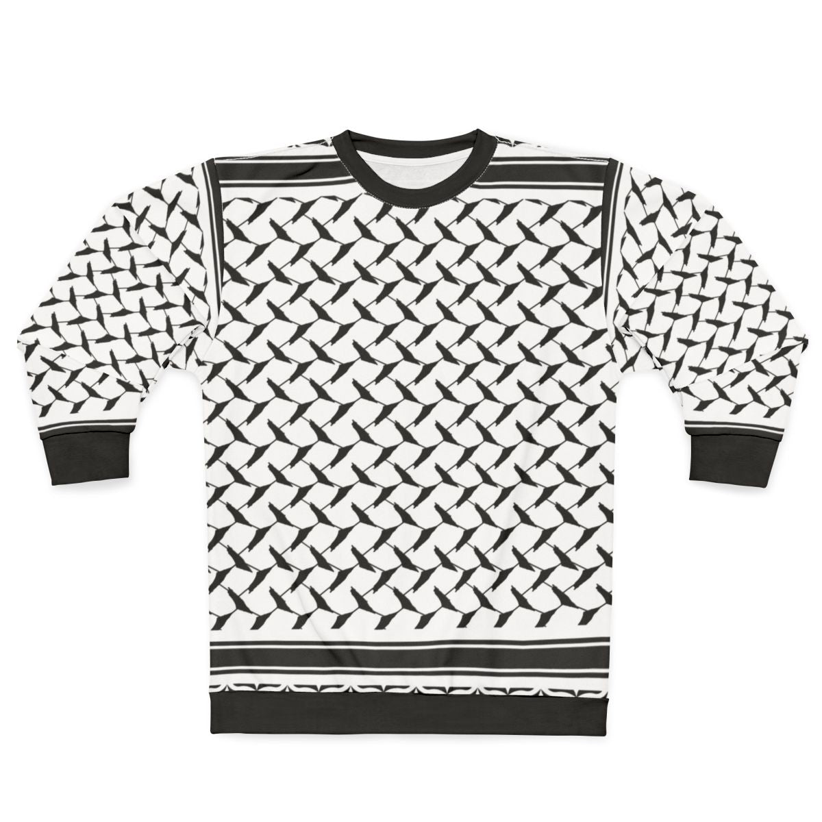 Palestinian keffiyeh sweatshirt featuring a map of Palestine