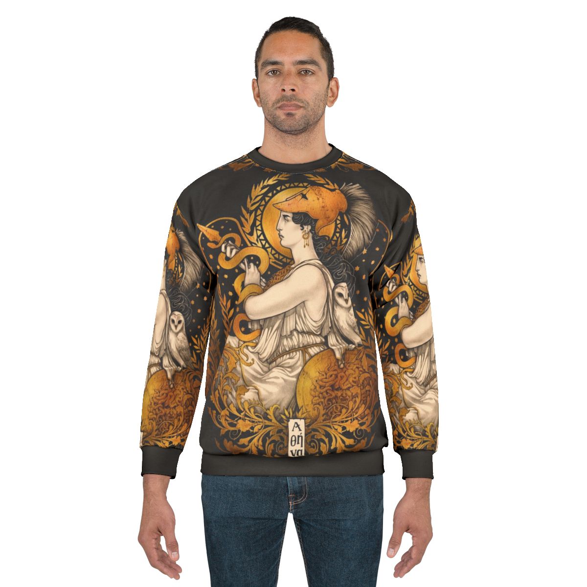 Pallas Athena Greek Goddess Art Nouveau Sweatshirt