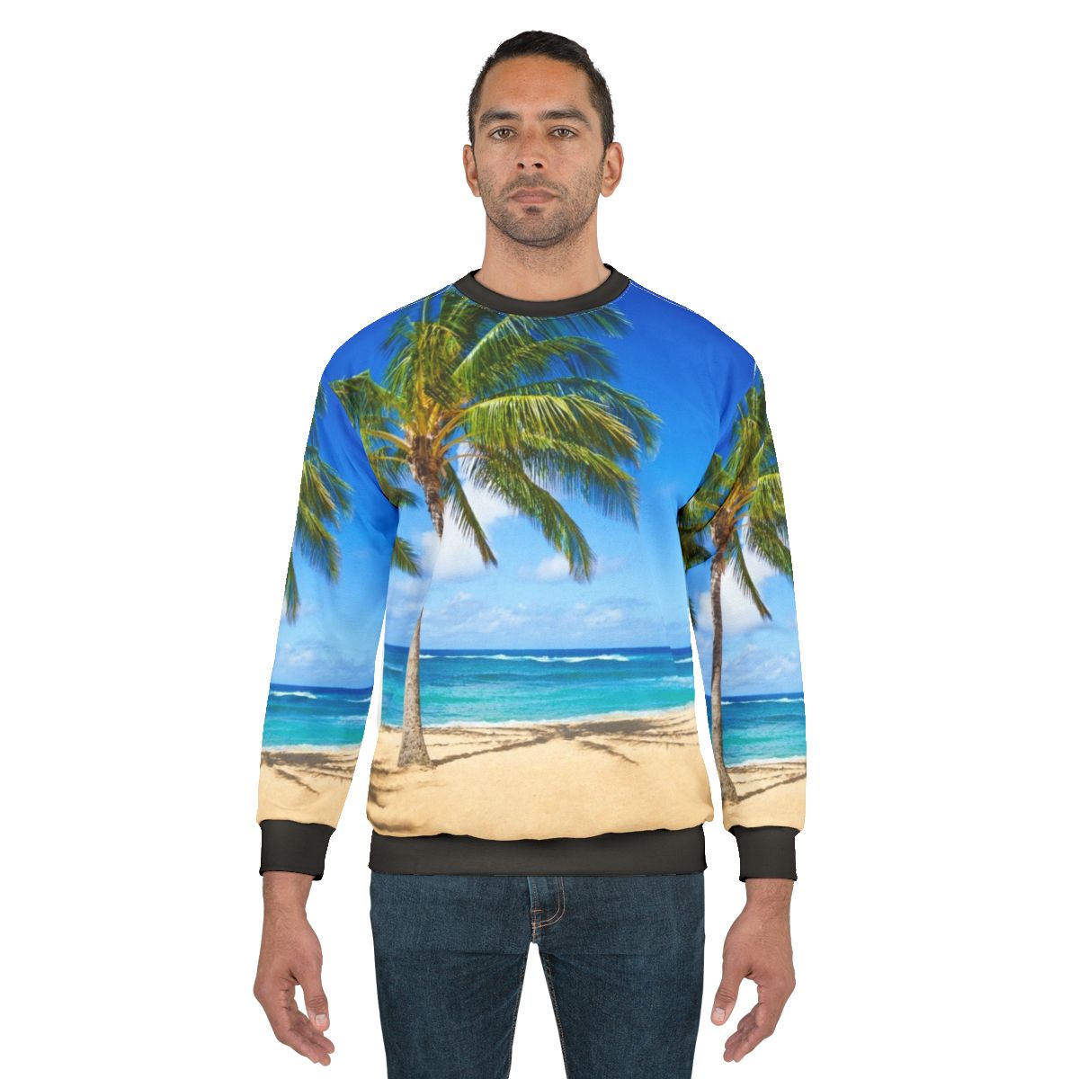 Tropical palm trees sweatshirt design