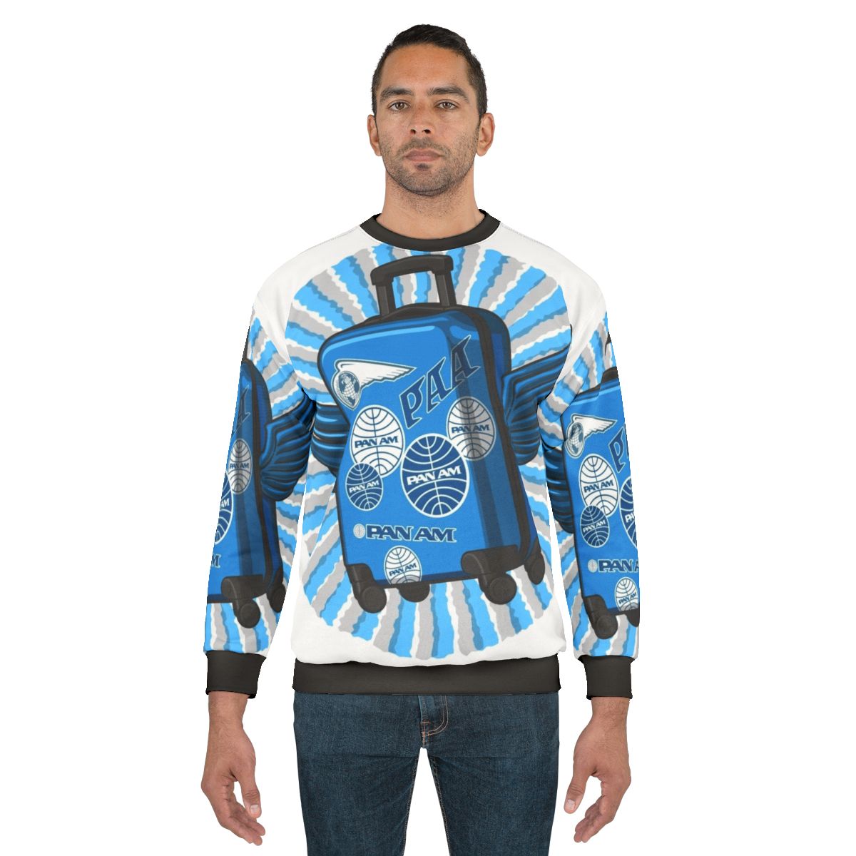 Vintage Pan Am Cabin Approved Luggage Sweatshirt