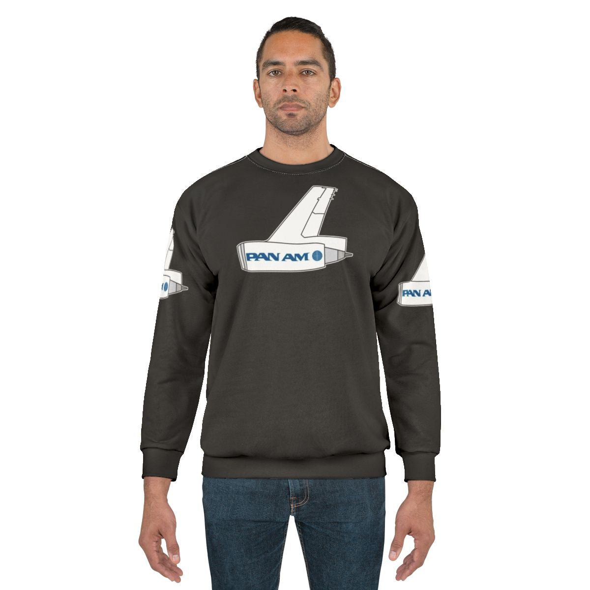 Pan Am 747 Sweatshirt with classic airline logo and aircraft