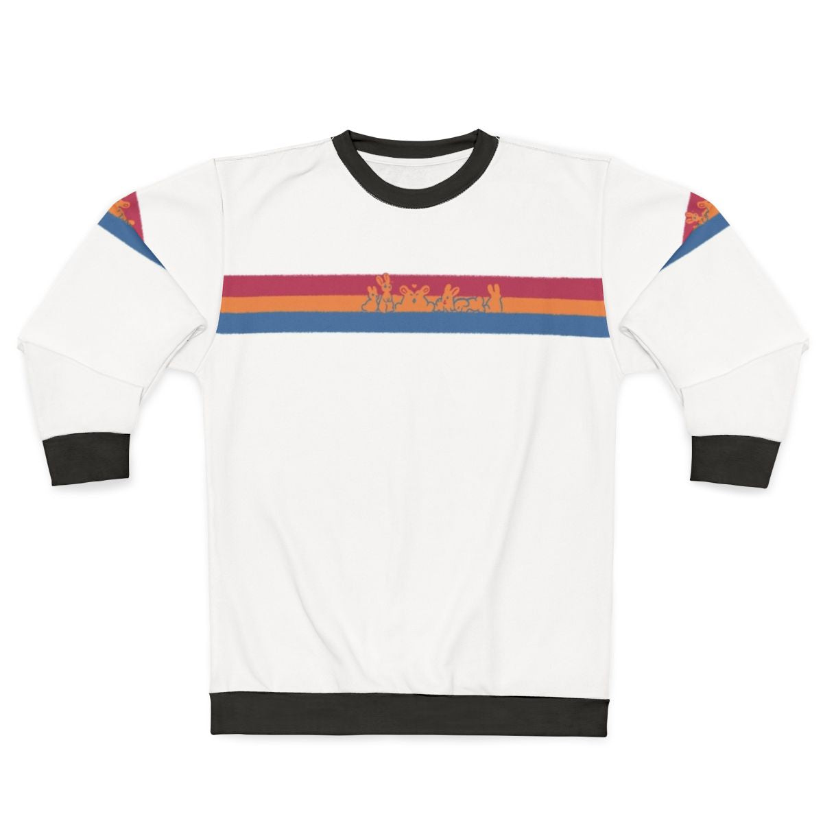 Pansexual pride sweatshirt with cute rabbits