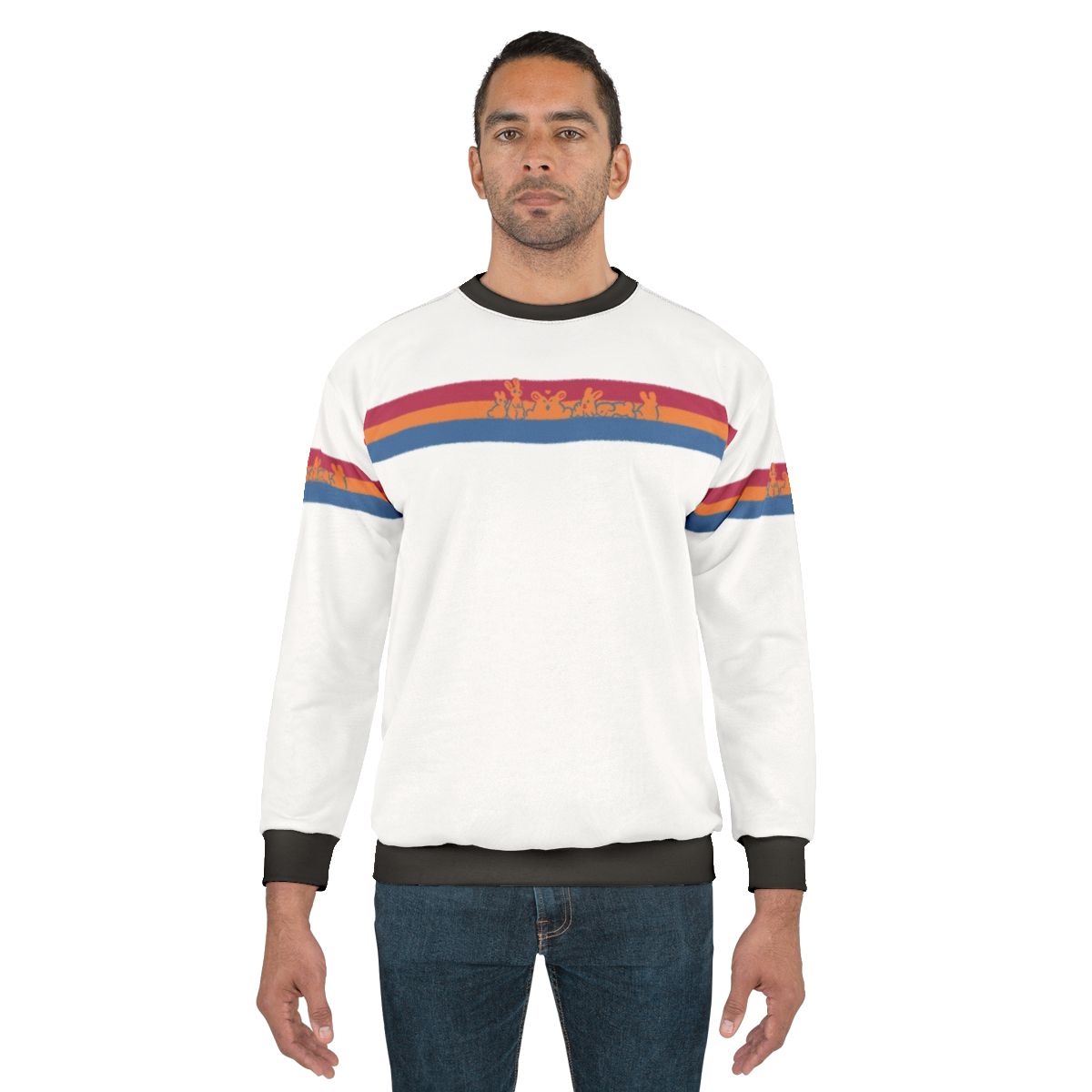 Pansexual pride sweatshirt with cute rabbits