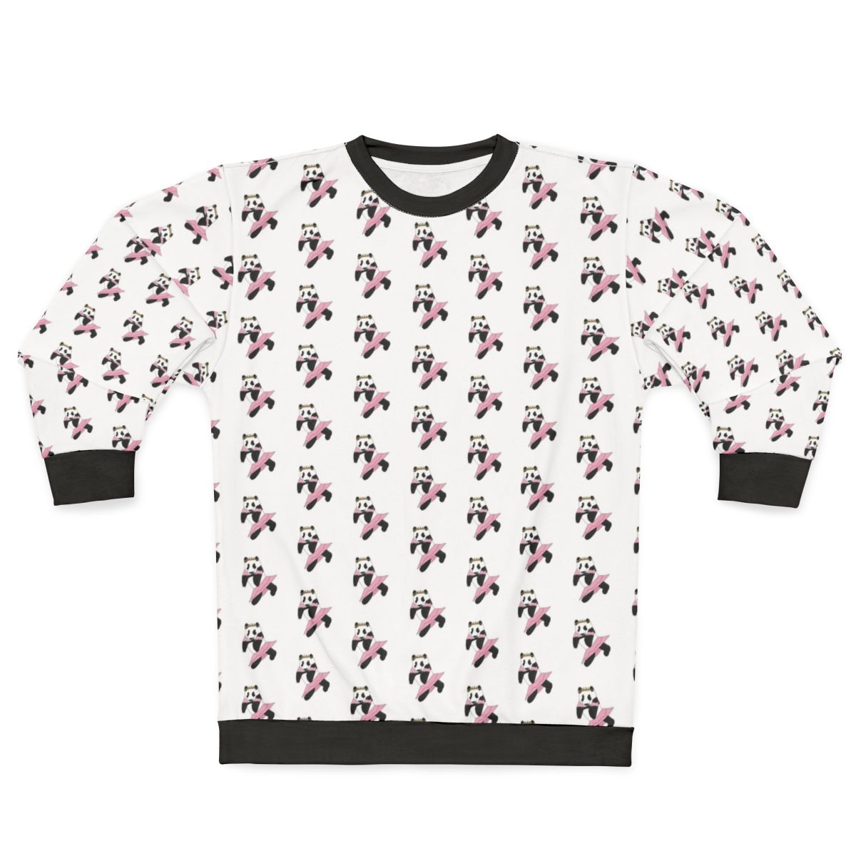 Panda Ballerina Wearing a Tutu on a Cozy Sweatshirt
