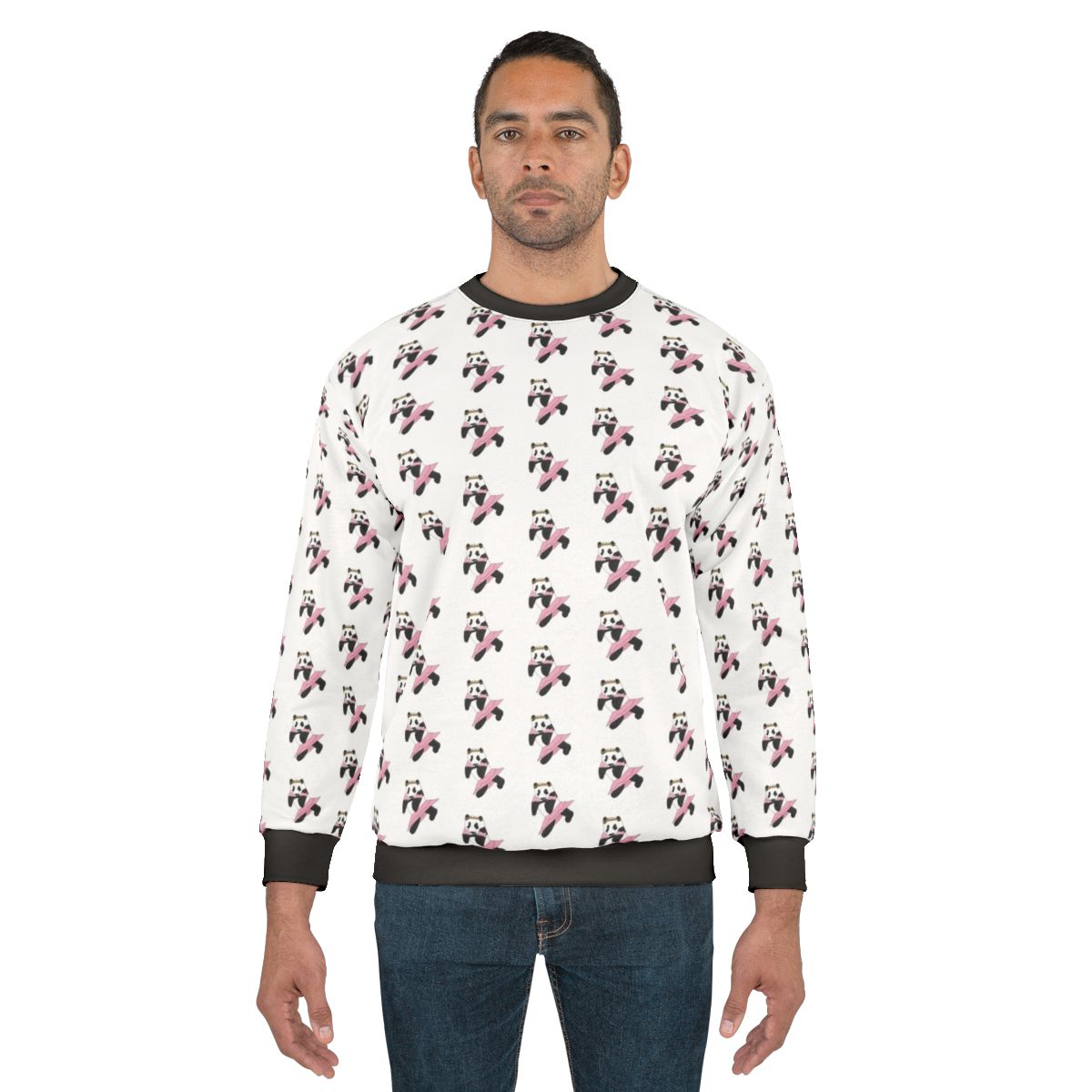Panda Ballerina Wearing a Tutu on a Cozy Sweatshirt