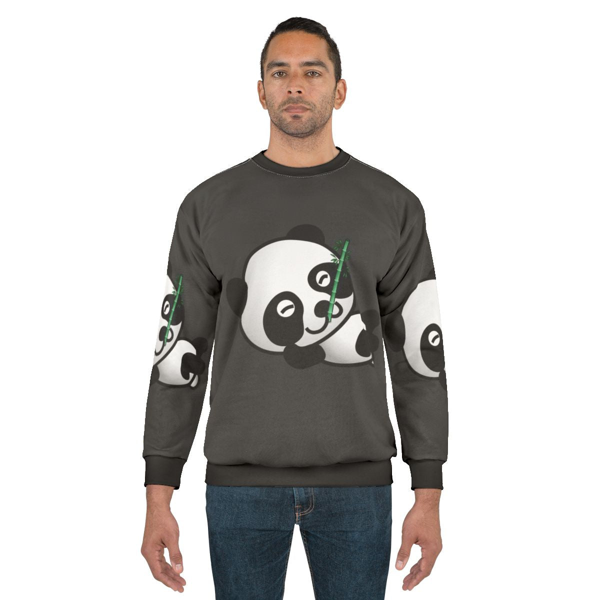 Panda Sweatshirt with Colorful and Abstract Animal Art Design