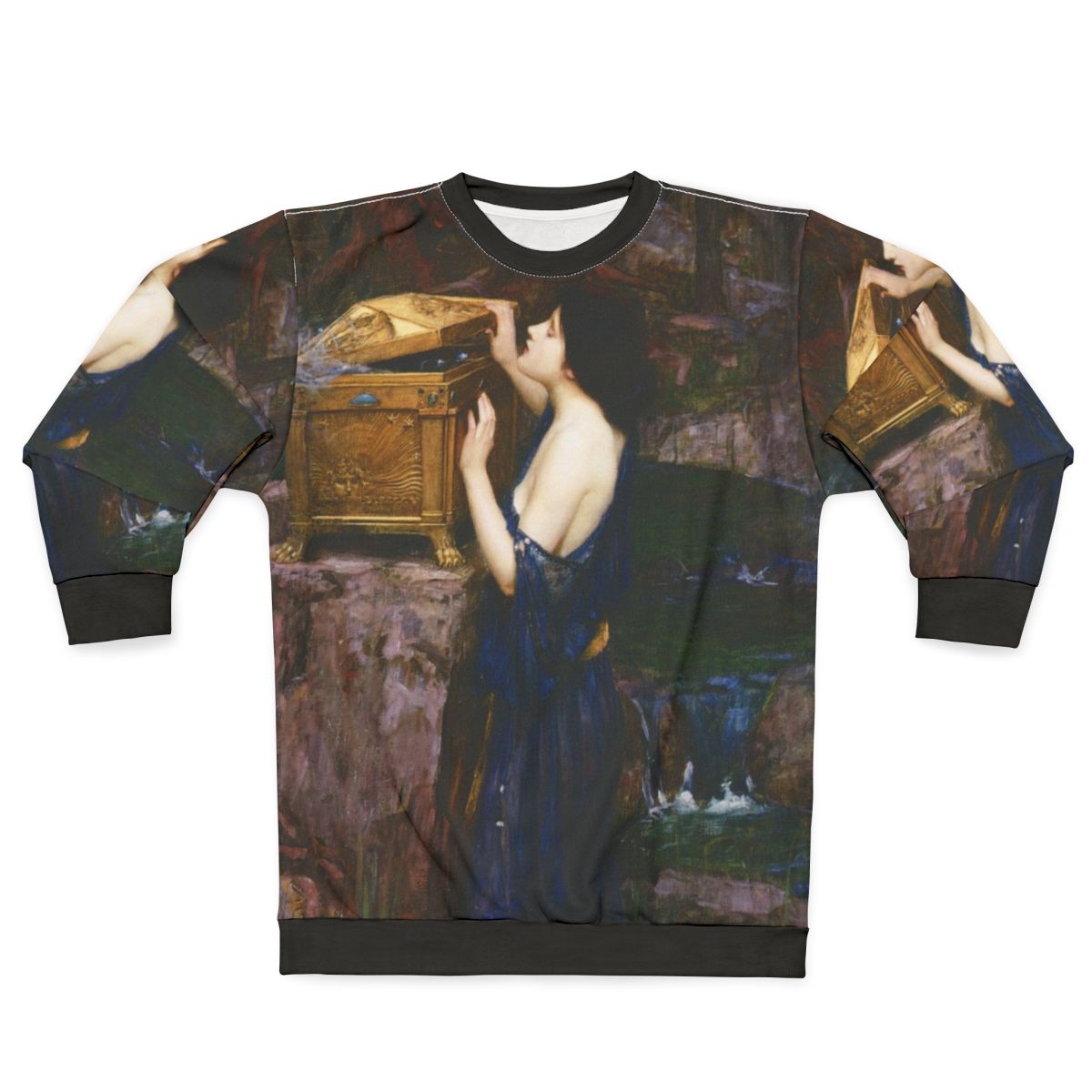 Pandora Sweatshirt Inspired by John William Waterhouse's Painting