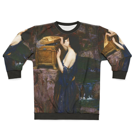 Pandora Sweatshirt Inspired by John William Waterhouse's Painting
