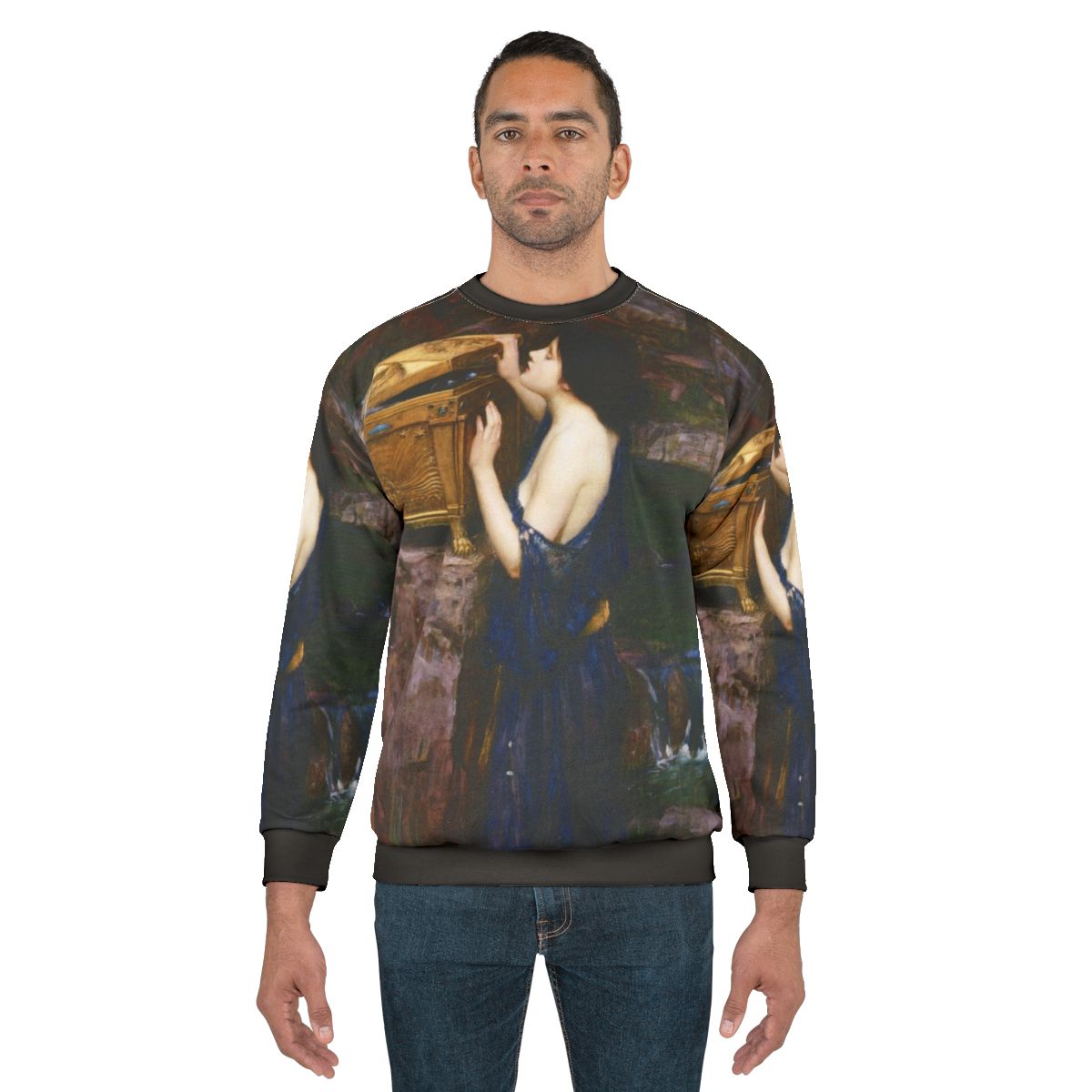 Pandora Sweatshirt Inspired by John William Waterhouse's Painting