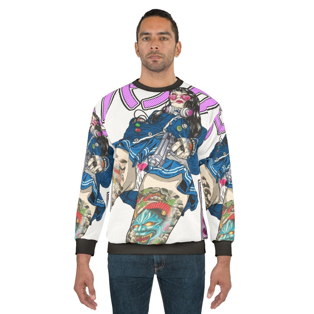 Japanese punk anime inspired sweatshirt