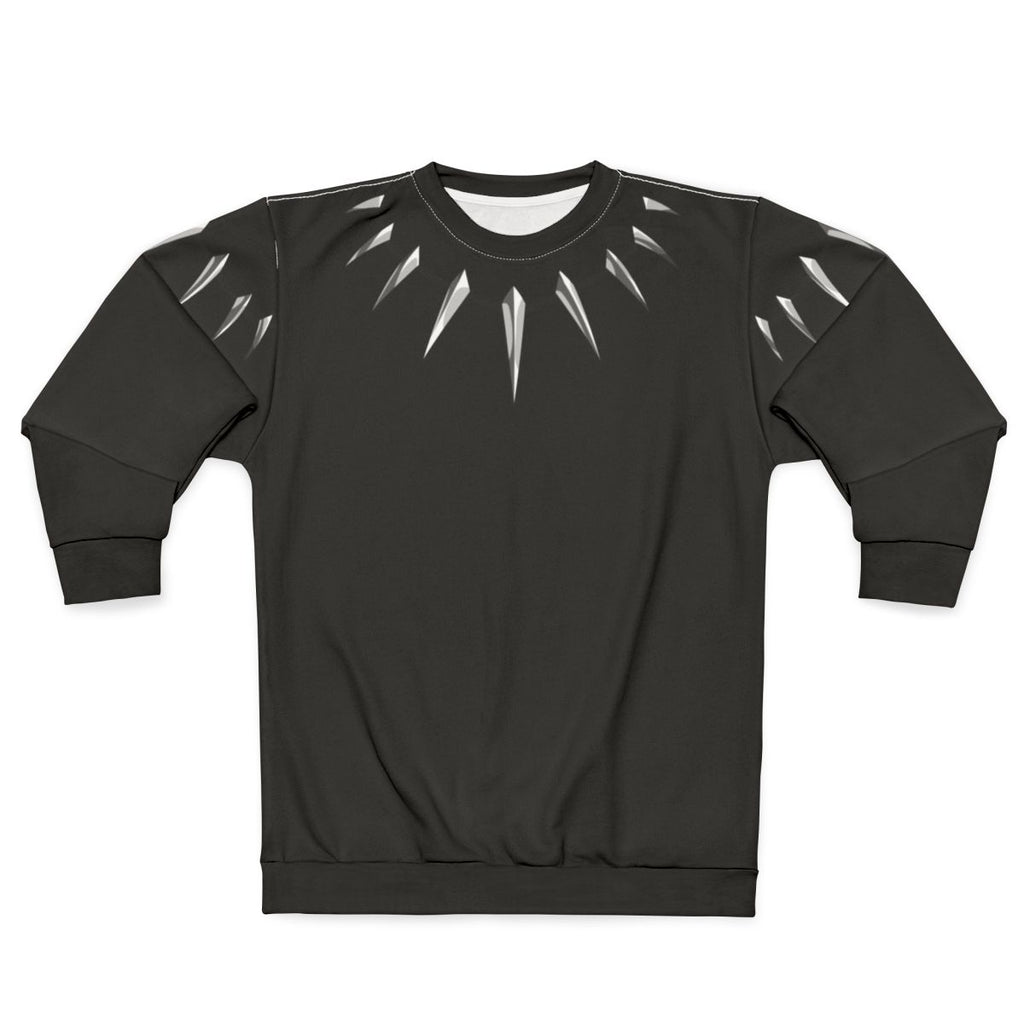 Panther necklace sweatshirt with Marvel superhero design