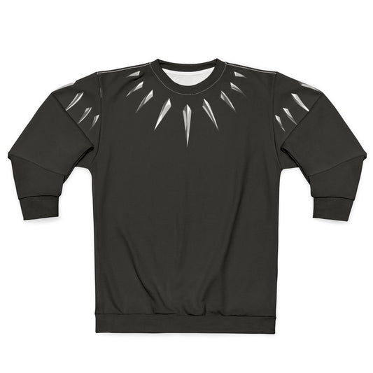 Panther necklace sweatshirt with Marvel superhero design