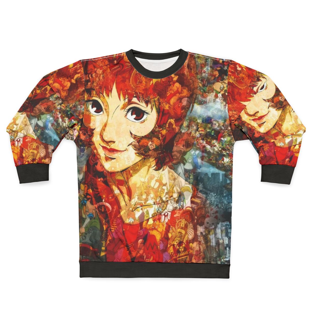 Paprika-colored anime-inspired sweatshirt