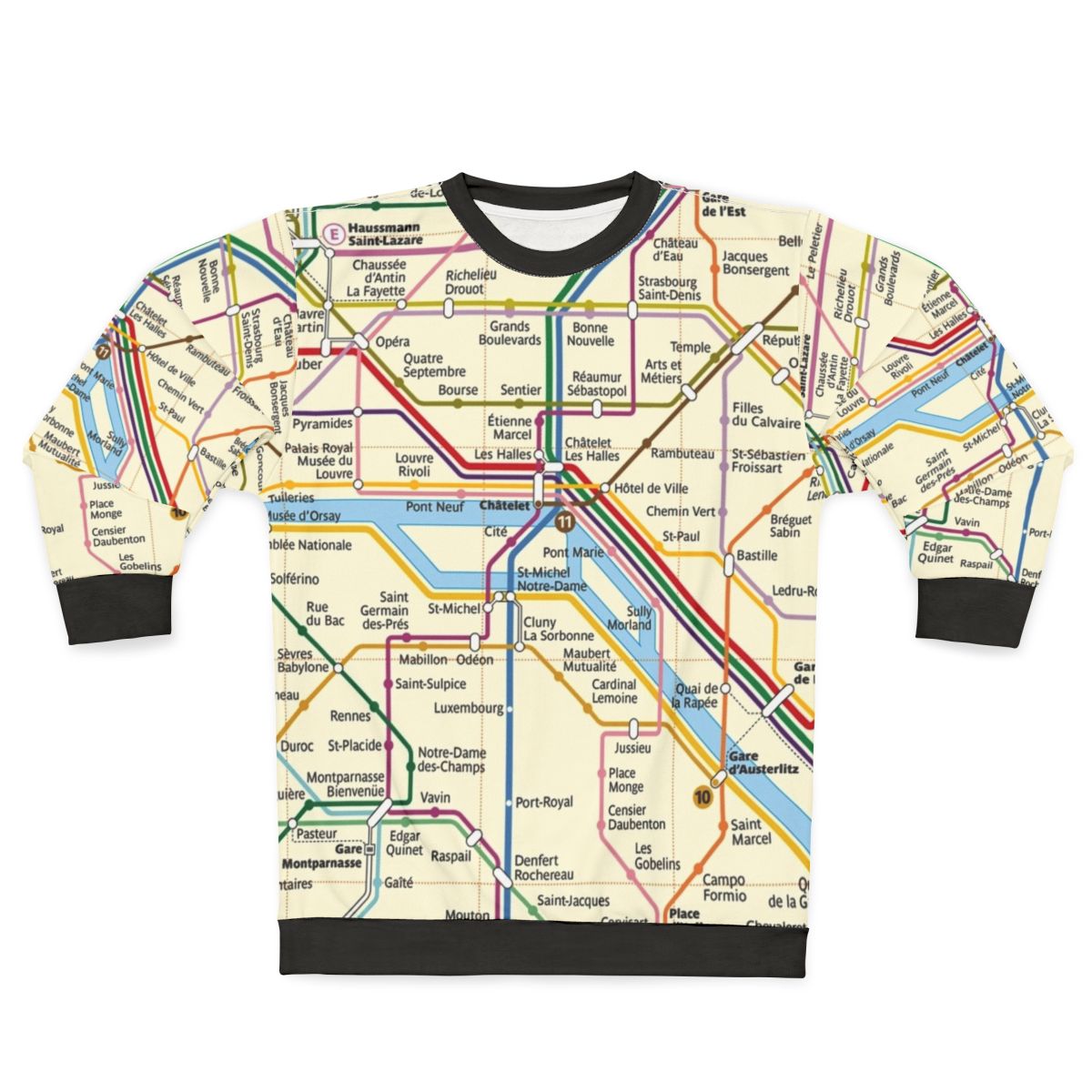 Paris Metro Map Sweatshirt