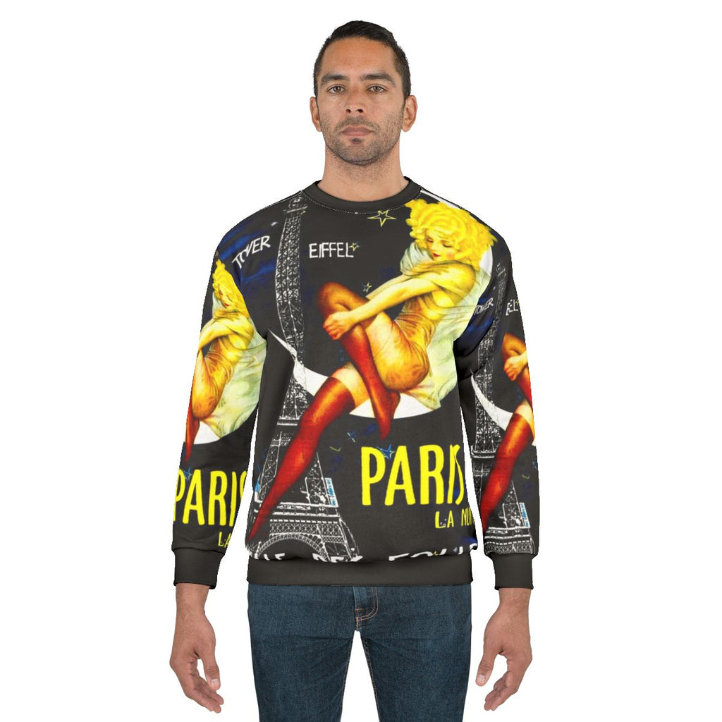 Vintage Paris Folies Travel Print Sweatshirt
