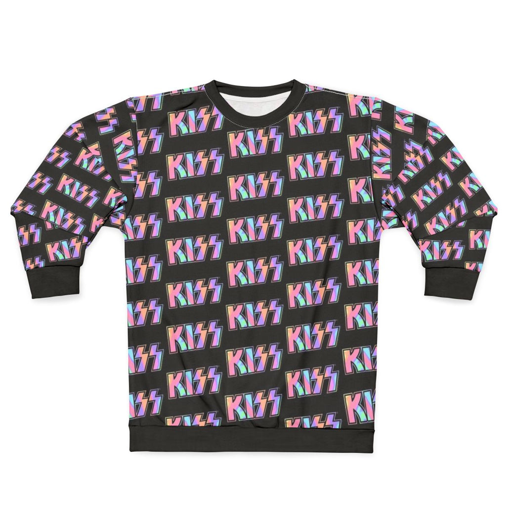 Pastel Tie Dye Kiss The Band Sweatshirt