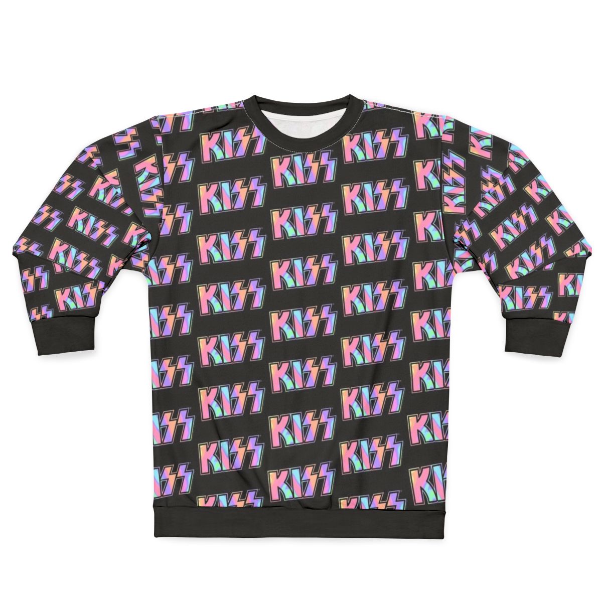 Pastel Tie Dye Kiss The Band Sweatshirt