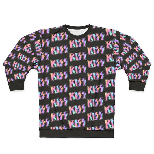 Pastel Tie Dye Kiss The Band Sweatshirt