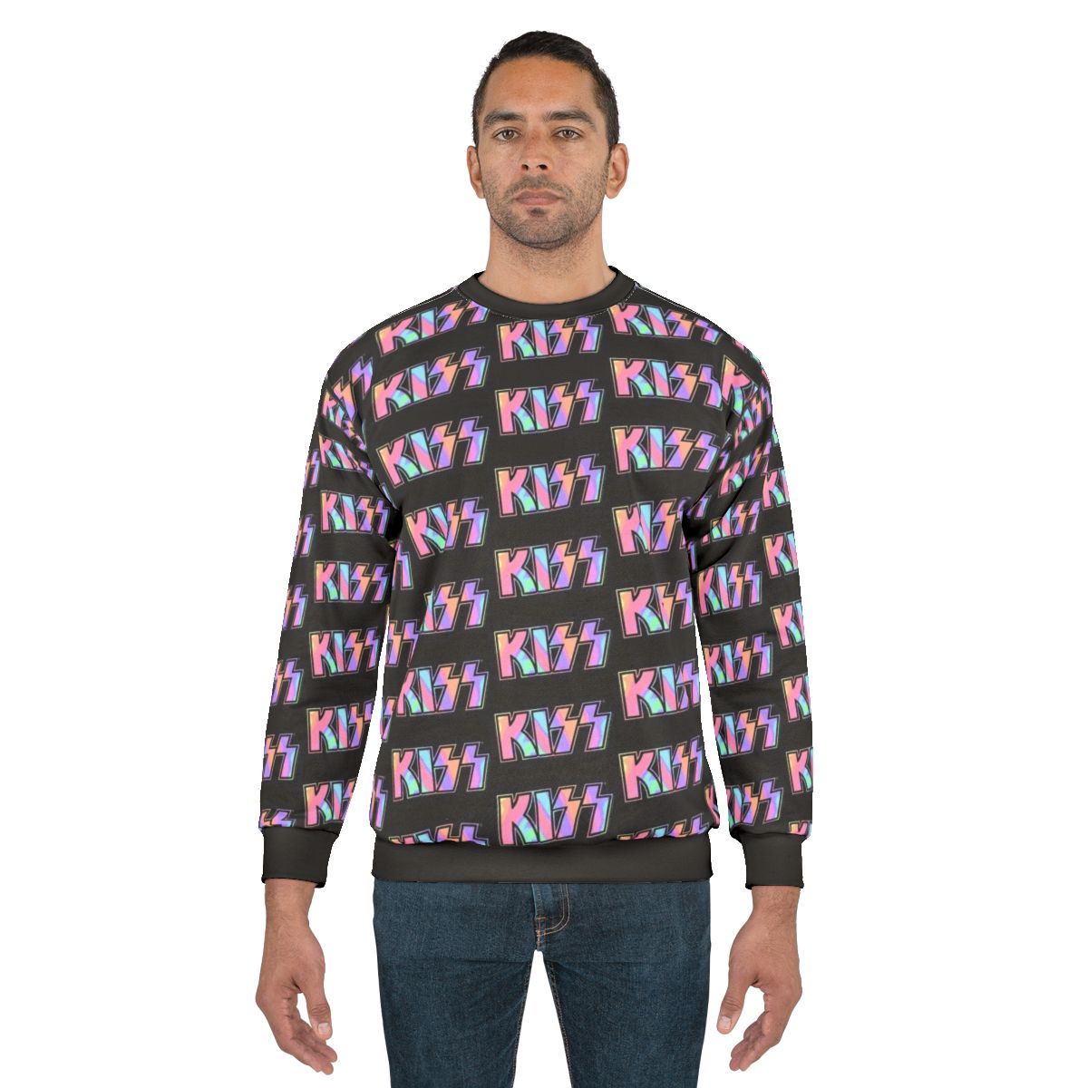 Pastel Tie Dye Kiss The Band Sweatshirt