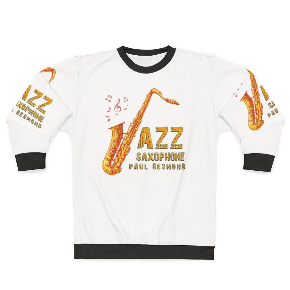 Paul Desmond Jazz Sweatshirt with Saxophone Player Design