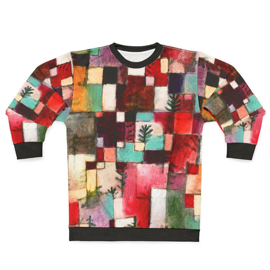 Modernist art sweatshirt featuring Paul Klee's abstract artwork