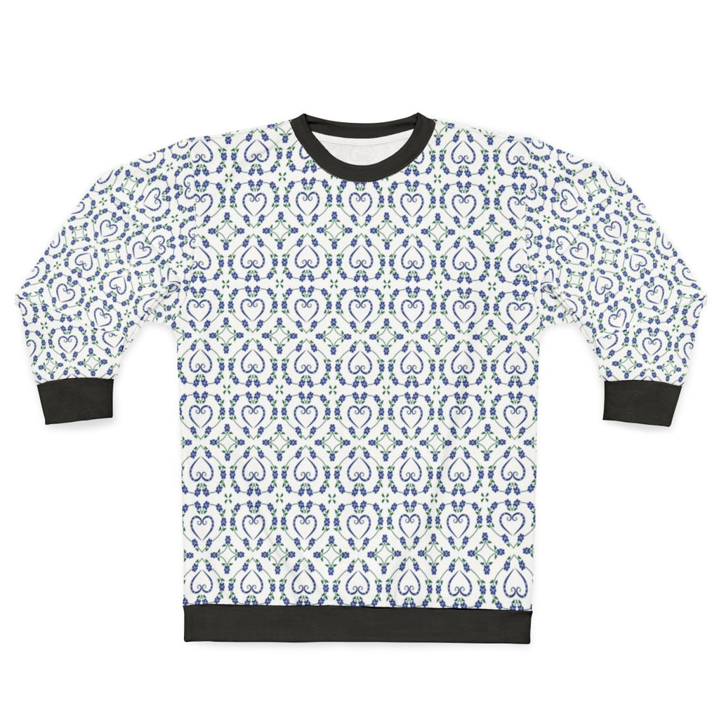 Pawprint Floral Heart Pattern Women's Sweatshirt